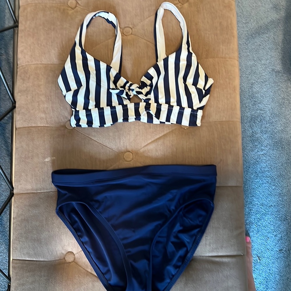 Aerie Navy and white bikini
